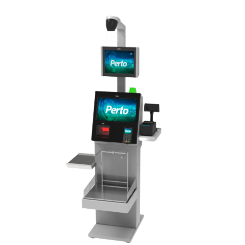 Self-checkout Perto com monitor horizontal